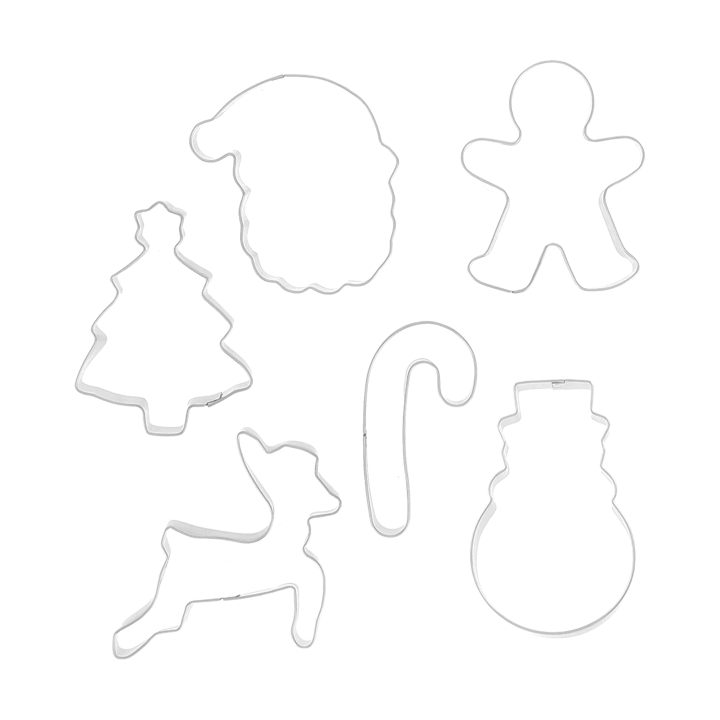 Nordwik pepparkaksform jul 6 delar - Rostfritt stål - Nordwik