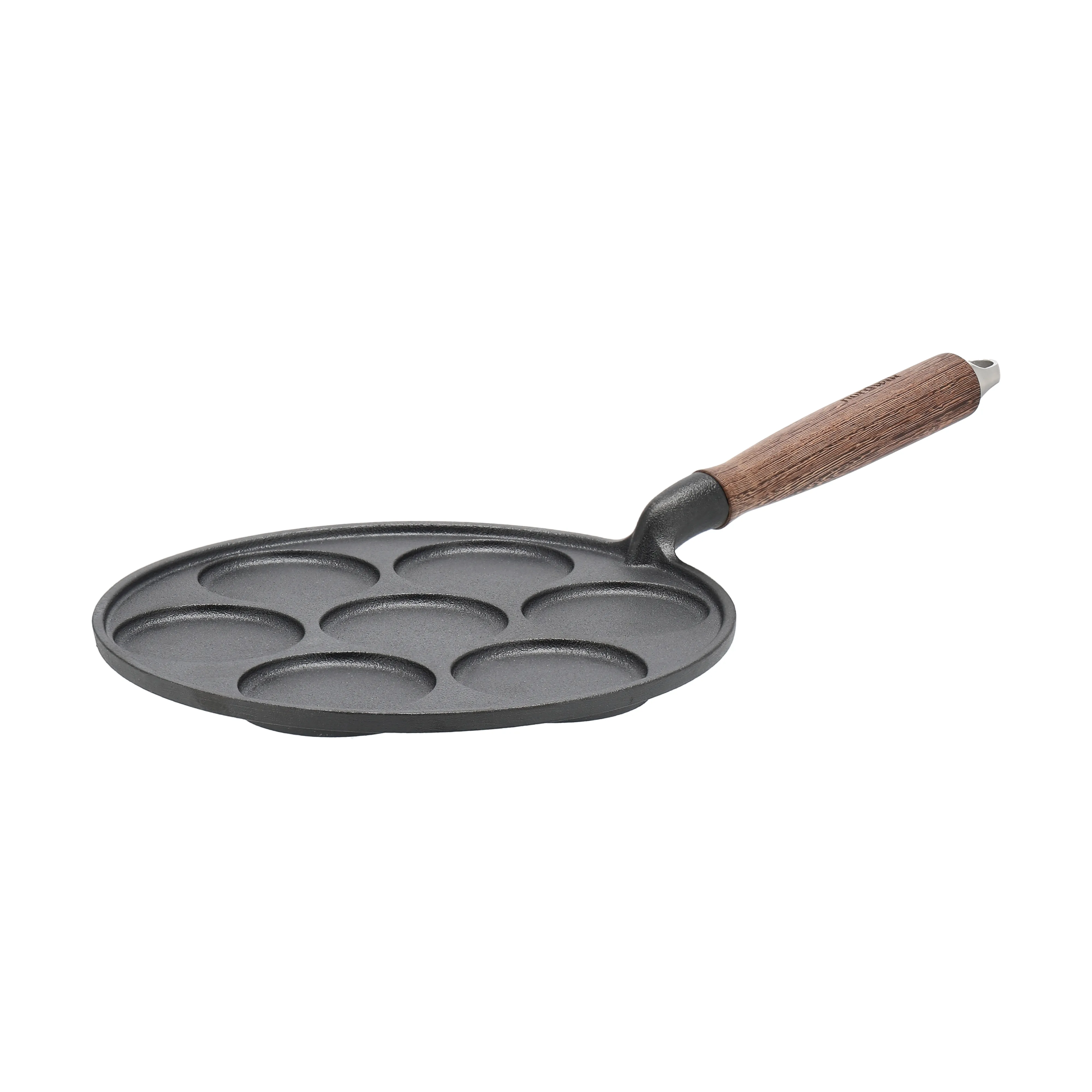 Nordwik plättpanna gjutjärn med trähandtag, 25,5 cm