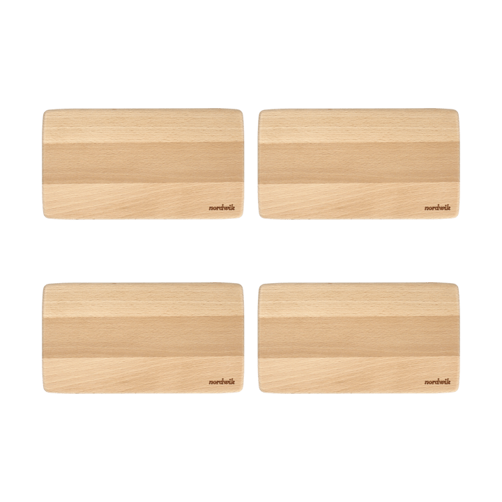 Nordwik smörgåsbricka bok 4-pack - 20x11x0,8cm - Nordwik