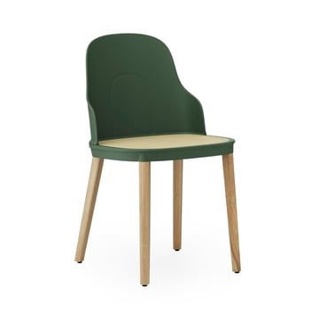 Normann Copenhagen Allez molded wicker stol Park green-ek