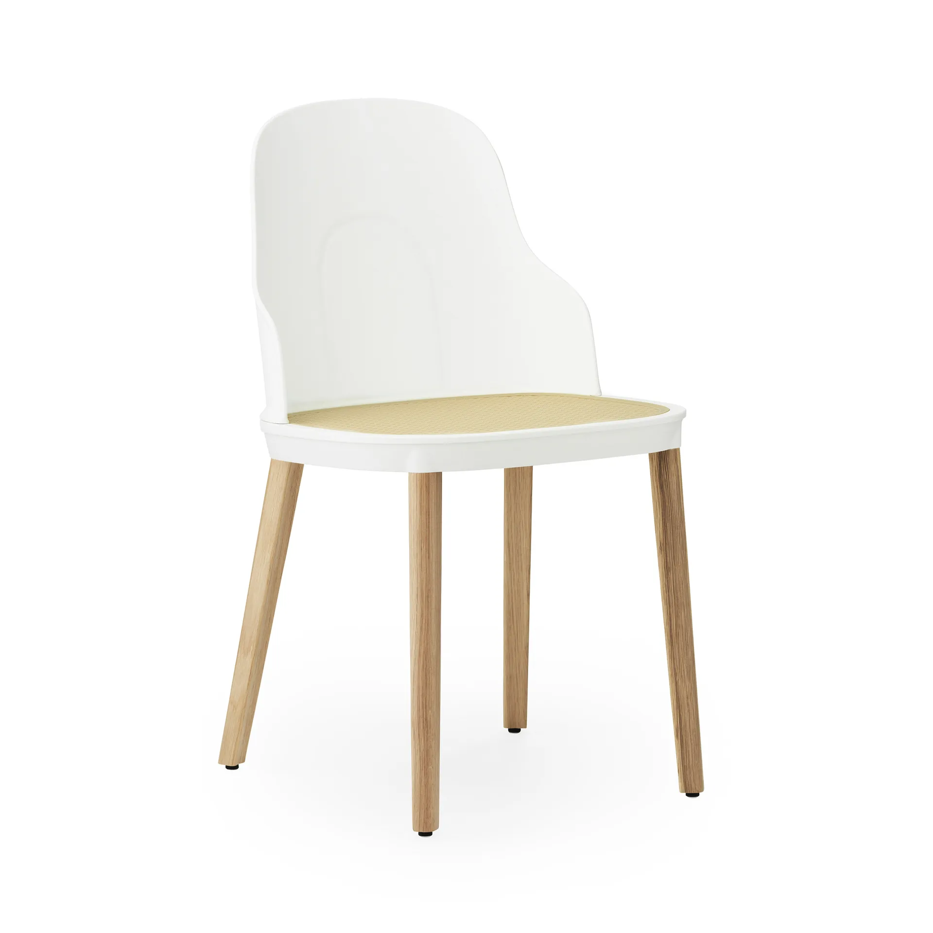 Allez molded wicker stol, Vit-ek Normann Copenhagen