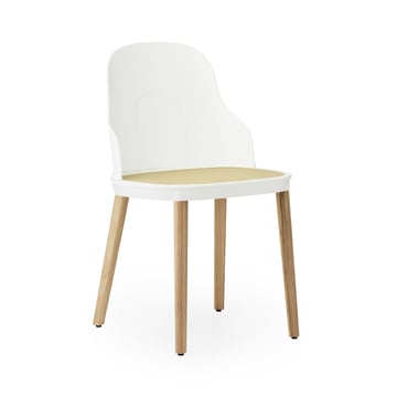 Normann Copenhagen Allez molded wicker stol Vit-ek