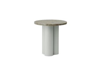 Läs mer om Normann Copenhagen Dit sidobord Ø40 cm Ljusgrön-Silver-travertin
