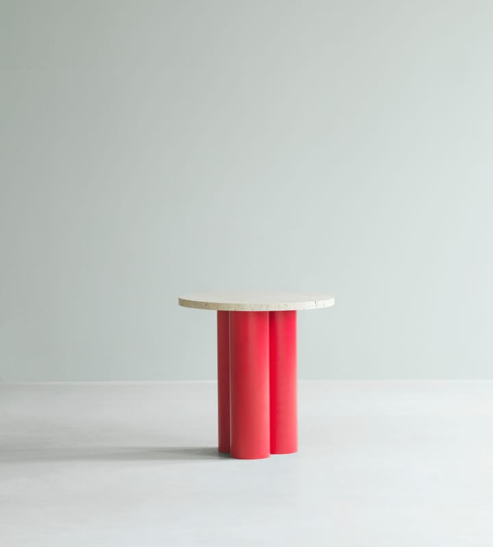 Dit sidobord Ø40 cm, Travertine Light-bright red Normann Copenhagen