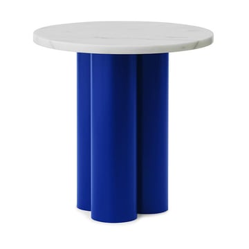 Läs mer om Normann Copenhagen Dit sidobord Ø40 cm White Carrara-bright blue