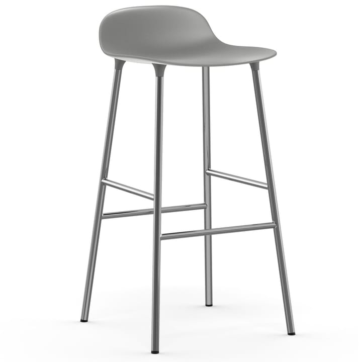 Form barstol kromade ben 75 cm, Grå Normann Copenhagen