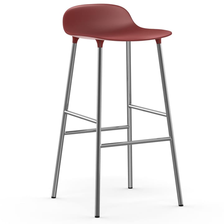 Form barstol kromade ben 75 cm, Röd Normann Copenhagen