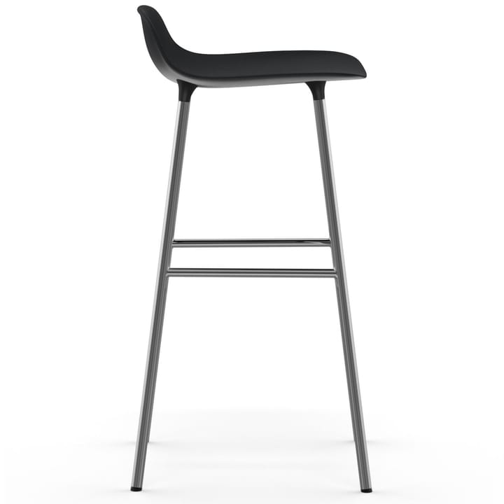 Form barstol kromade ben 75 cm, Svart Normann Copenhagen