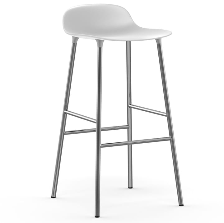 Form barstol kromade ben 75 cm, Vit Normann Copenhagen