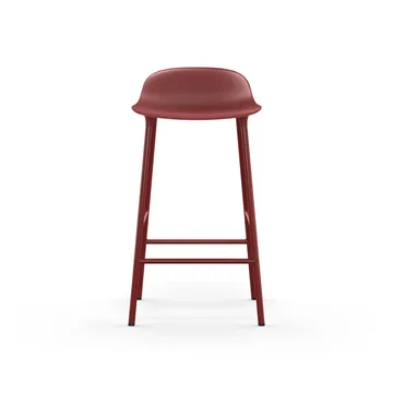 Form barstol låg 65 cm - red, rödlackerad stålben - Normann Copenhagen