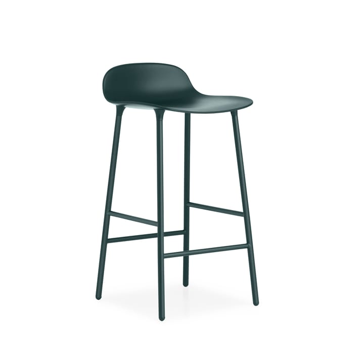 Form barstol låg, green, grönlackerad stålben Normann Copenhagen