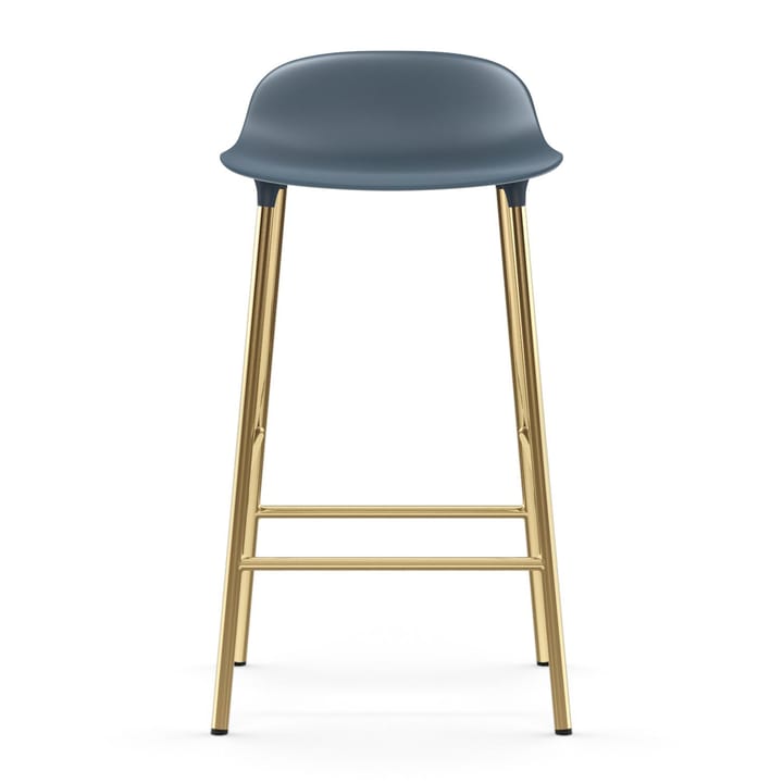 Form barstol mässingsben, Blå Normann Copenhagen
