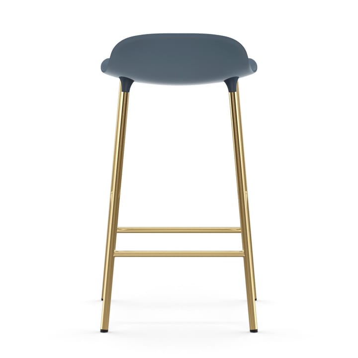 Form barstol mässingsben, Blå Normann Copenhagen