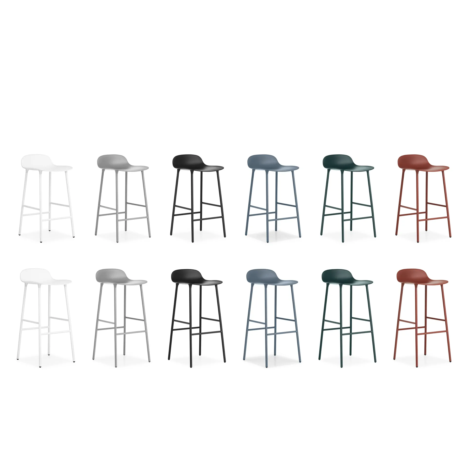 Form Chair barstol metallben, vit Normann Copenhagen