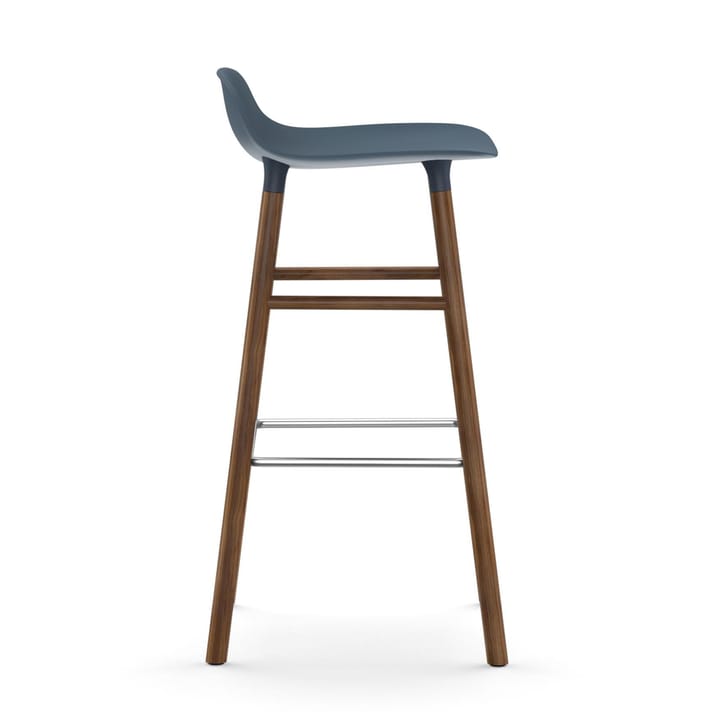 Form Chair barstol valnötsben, blå Normann Copenhagen