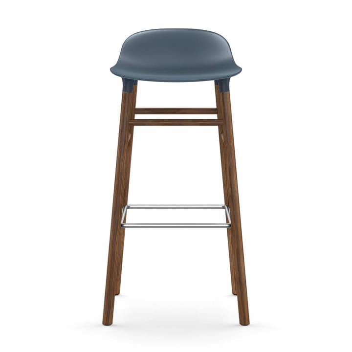 Form Chair barstol valnötsben, blå Normann Copenhagen