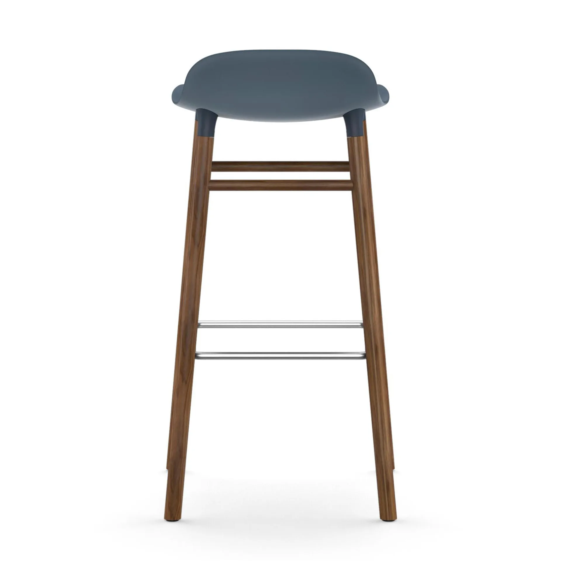 Form Chair barstol valnötsben, blå Normann Copenhagen