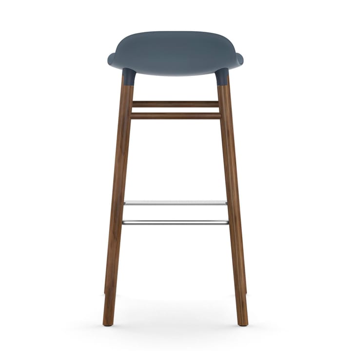Form Chair barstol valnötsben, blå Normann Copenhagen