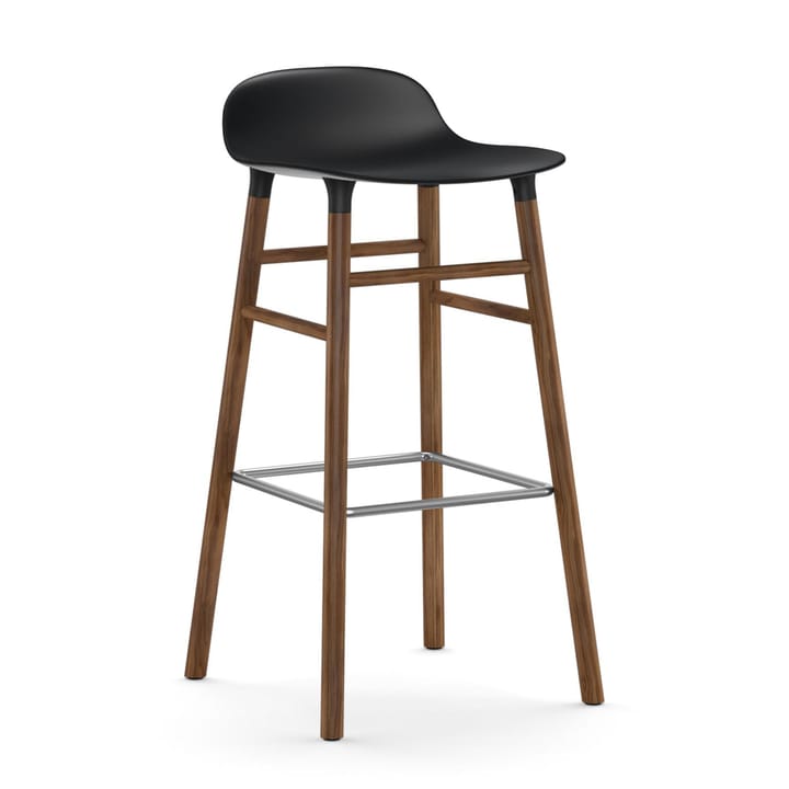 Form Chair barstol valnötsben, svart Normann Copenhagen