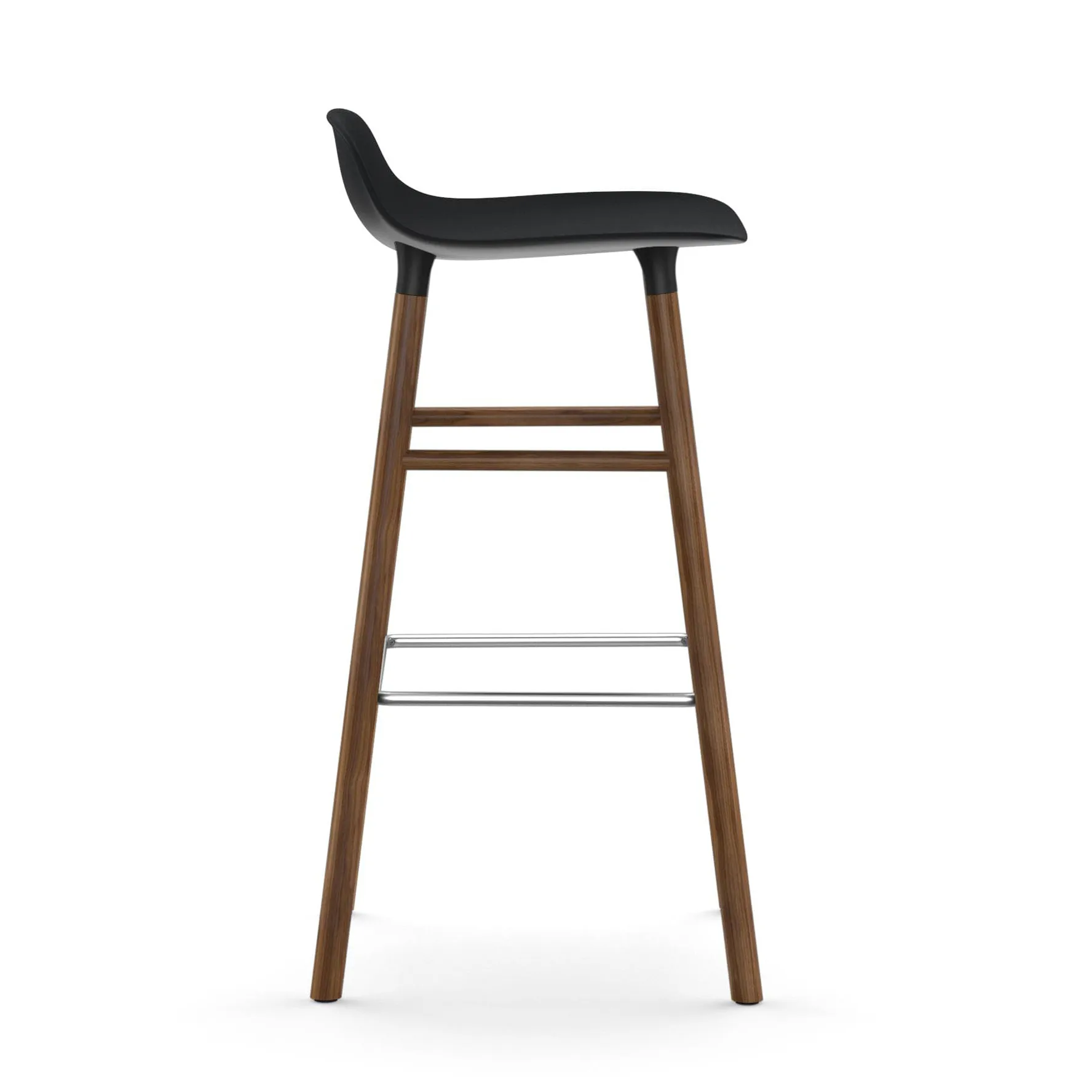 Form Chair barstol valnötsben, svart Normann Copenhagen