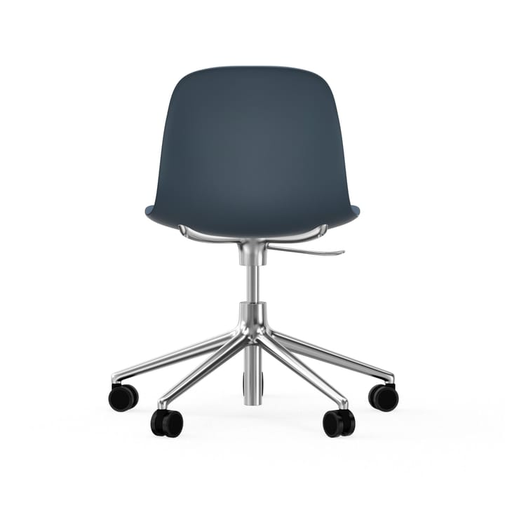 Form chair swivel 5W kontorsstol, blå, aluminium hjul Normann Copenhagen