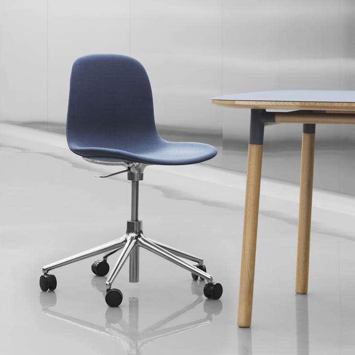 Form chair swivel 5W kontorsstol, grå, aluminium, hjul Normann Copenhagen