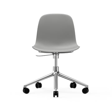Normann Copenhagen Form chair swivel 5W kontorsstol grå aluminium hjul