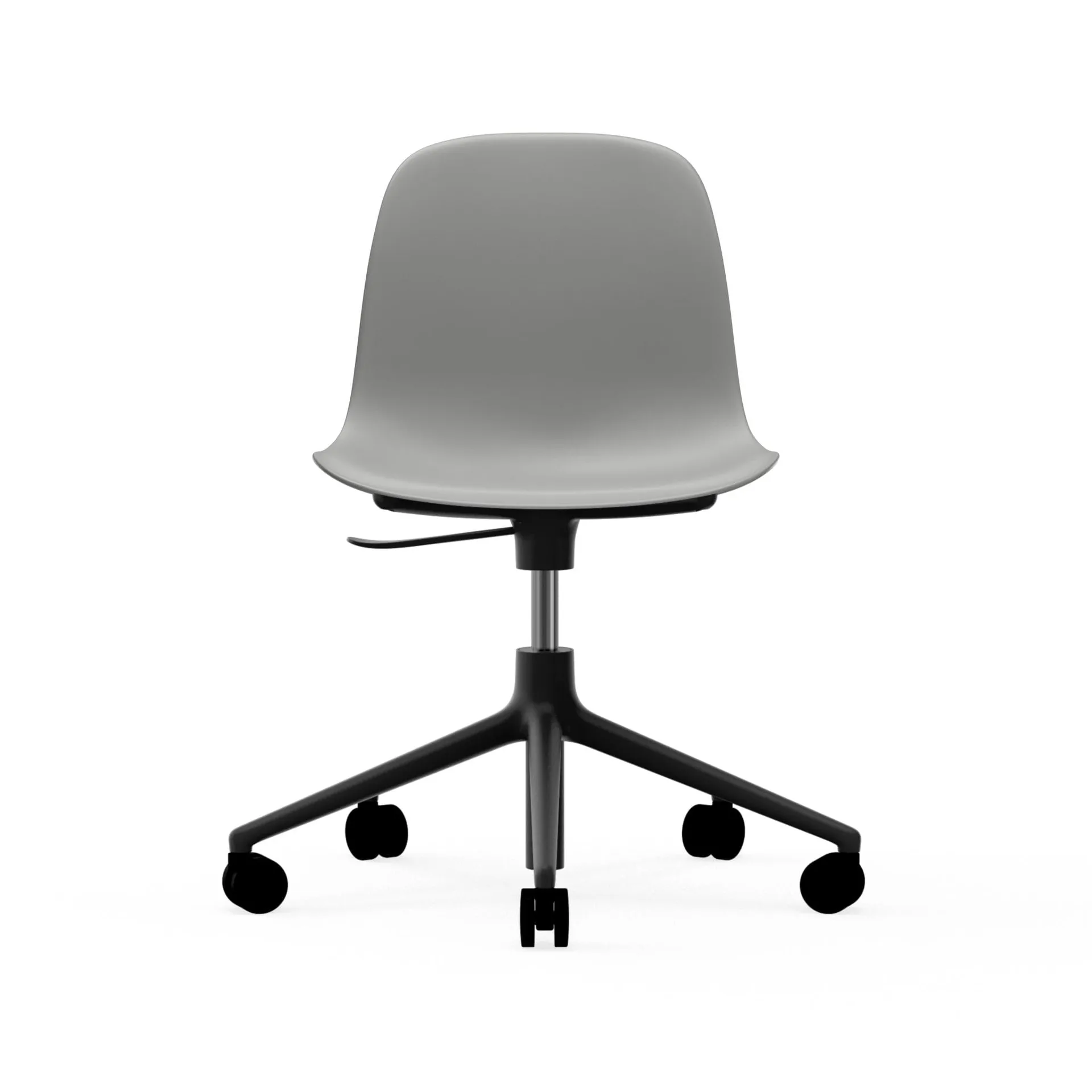 Form chair swivel 5W kontorsstol, grå, svart aluminium, hjul Normann Copenhagen