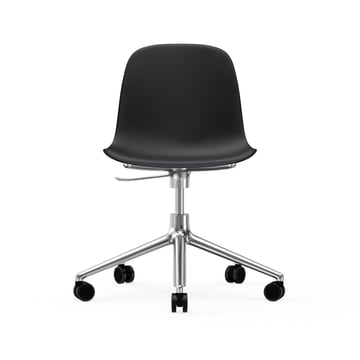 Normann Copenhagen Form chair swivel 5W kontorsstol svart aluminium hjul