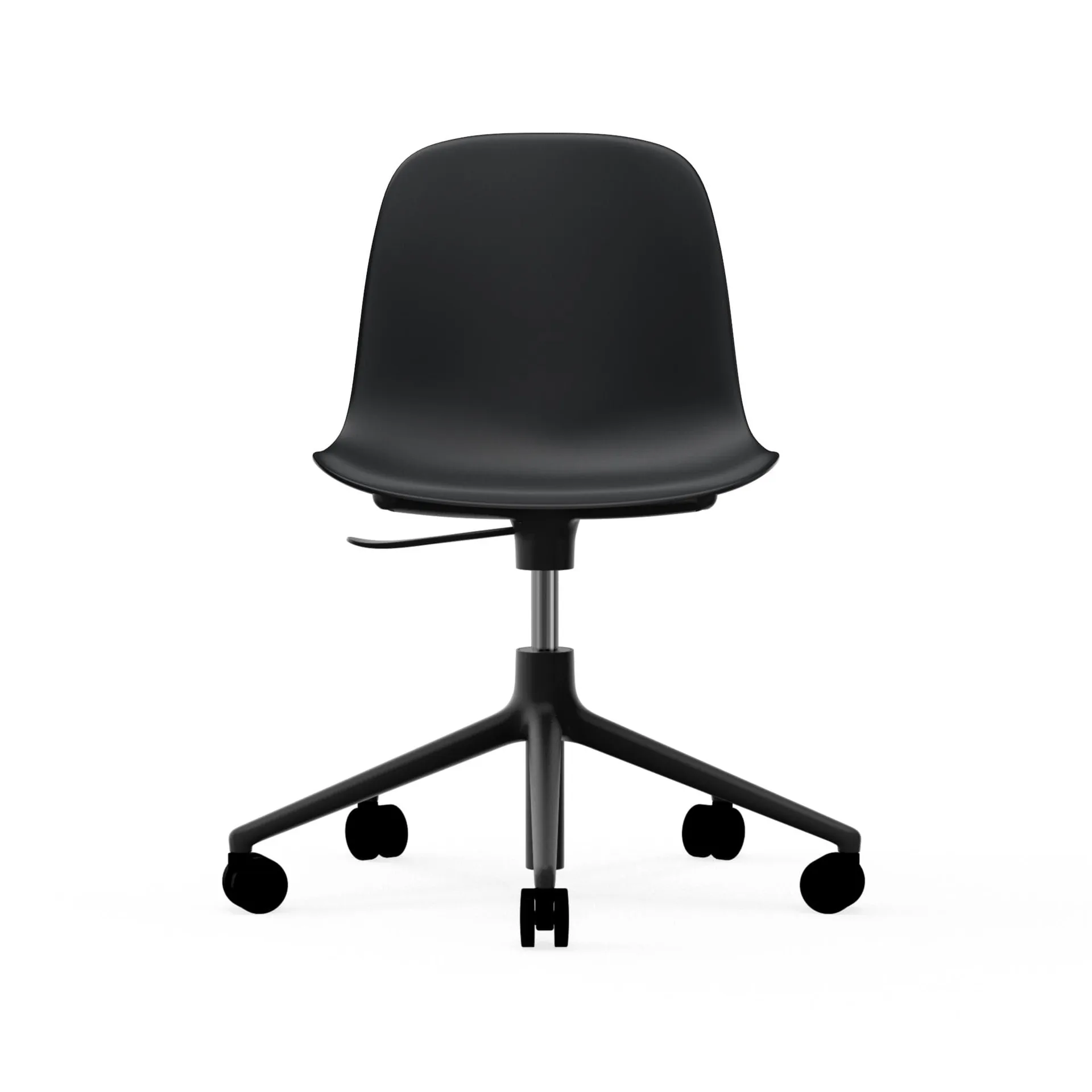 Form chair swivel 5W kontorsstol, svart, svart aluminium, hjul Normann Copenhagen