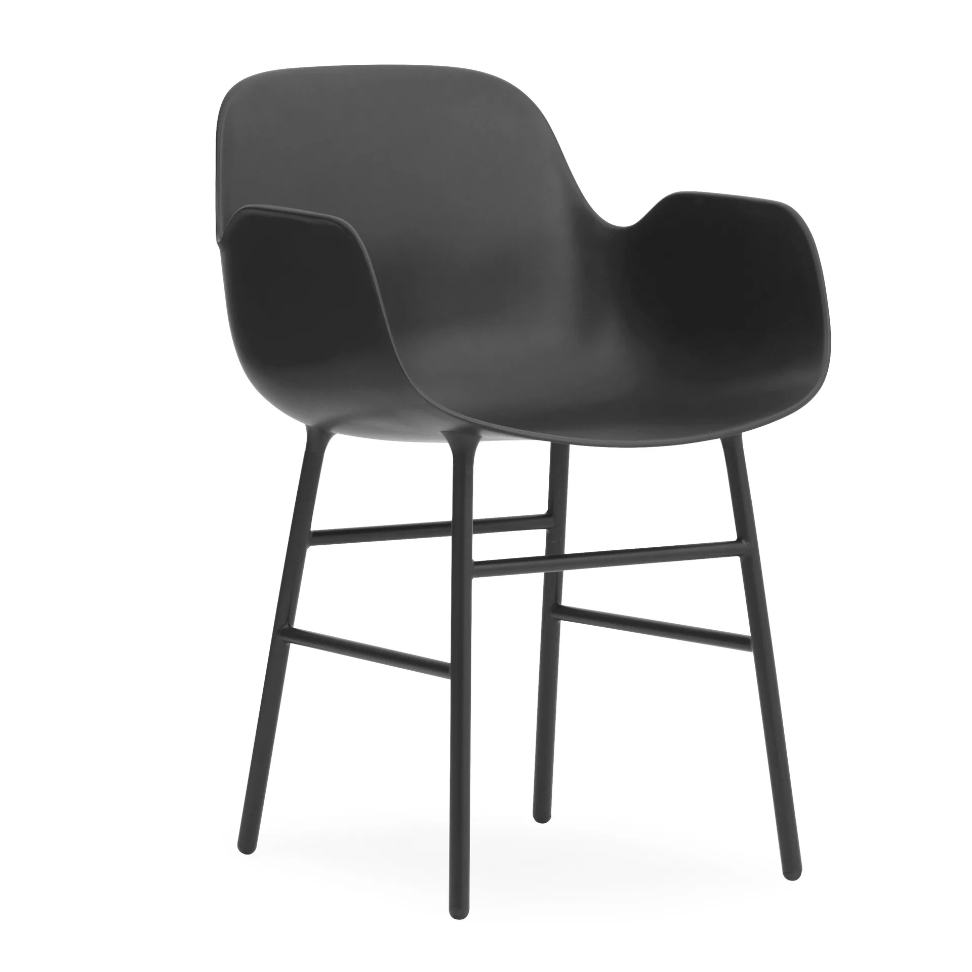 Form karmstol metallben, Svart Normann Copenhagen