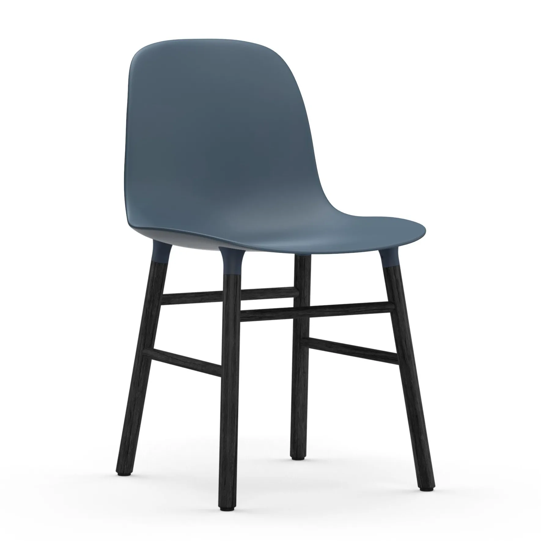 Form stol svarta ben, Blå Normann Copenhagen