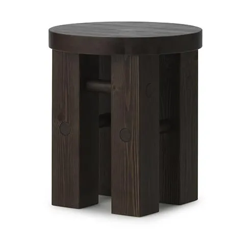 Fyr rund pall 45 cm, Dark brown, Ø40x45 cm Normann Copenhagen