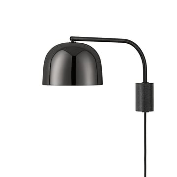 Normann Copenhagen Grant vägglampa black liten- stål granit