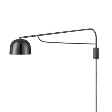 Normann Copenhagen Grant vägglampa black stor- stål granit