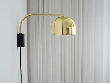 Grant vägglampa - brass, liten- stål, granit - Normann Copenhagen