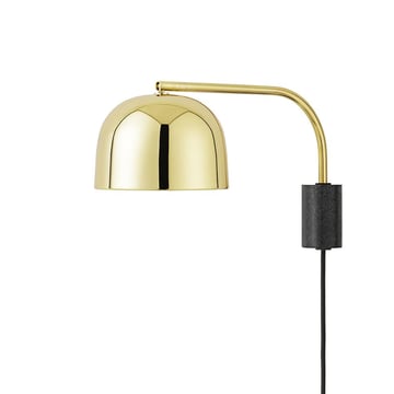 Normann Copenhagen Grant vägglampa brass liten- stål granit