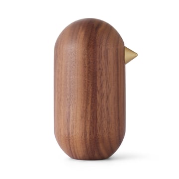Läs mer om Normann Copenhagen Little Bird figur valnöt 10 cm