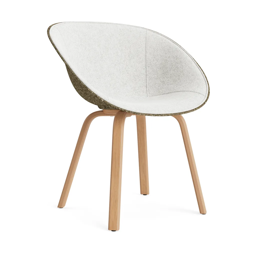 Normann Copenhagen Mat Armchair karmstol framsideklädd Hallingdal 110-seaweed-beech