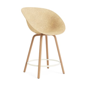 Läs mer om Normann Copenhagen Mat Bar Armchair karmstol 65 cm Hemp-beech-cream steel