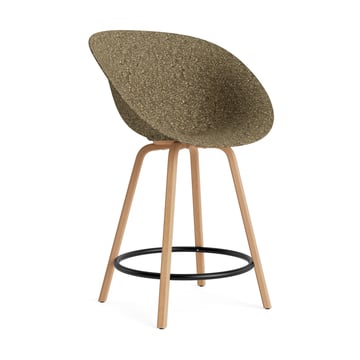 Läs mer om Normann Copenhagen Mat Bar Armchair karmstol 65 cm Seaweed-beech-black steel