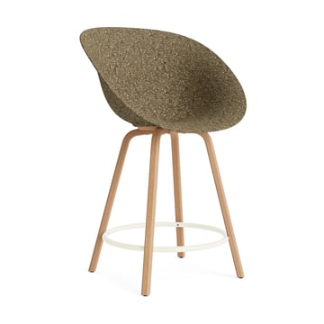 Läs mer om Normann Copenhagen Mat Bar Armchair karmstol 65 cm Seaweed-beech-cream steel