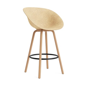 Läs mer om Normann Copenhagen Mat Bar Armchair karmstol 75 cm Hemp-beech-black steel