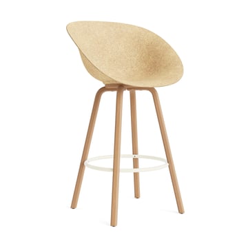 Läs mer om Normann Copenhagen Mat Bar Armchair karmstol 75 cm Hemp-beech-cream steel