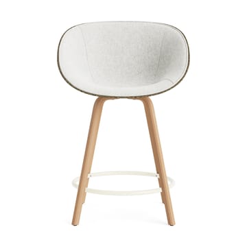 Mat Bar Armchair karmstol framsideklädd 65 cm - Hallingdal 110-seaweed-beech-cream steel - Normann Copenhagen