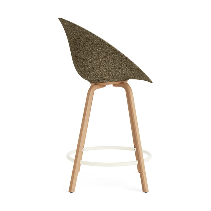 Mat Bar Armchair karmstol framsideklädd 65 cm, Hallingdal 110-seaweed-beech-cream steel Normann Copenhagen