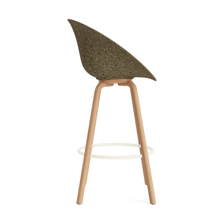 Mat Bar Armchair karmstol framsideklädd 75 cm, Hallingdal 110-seaweed-beech-cream steel Normann Copenhagen