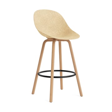 Läs mer om Normann Copenhagen Mat Bar Chair barstol 75 cm Hemp-beech-black steel