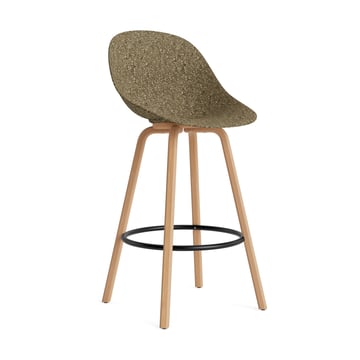 Läs mer om Normann Copenhagen Mat Bar Chair barstol 75 cm Seaweed-beech-black steel