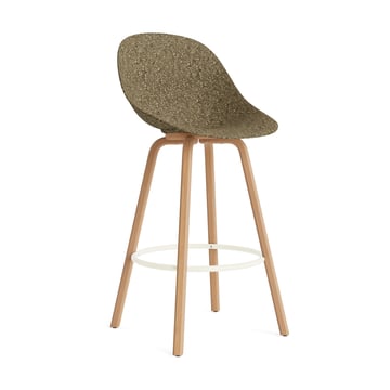 Läs mer om Normann Copenhagen Mat Bar Chair barstol 75 cm Seaweed-beech-cream steel